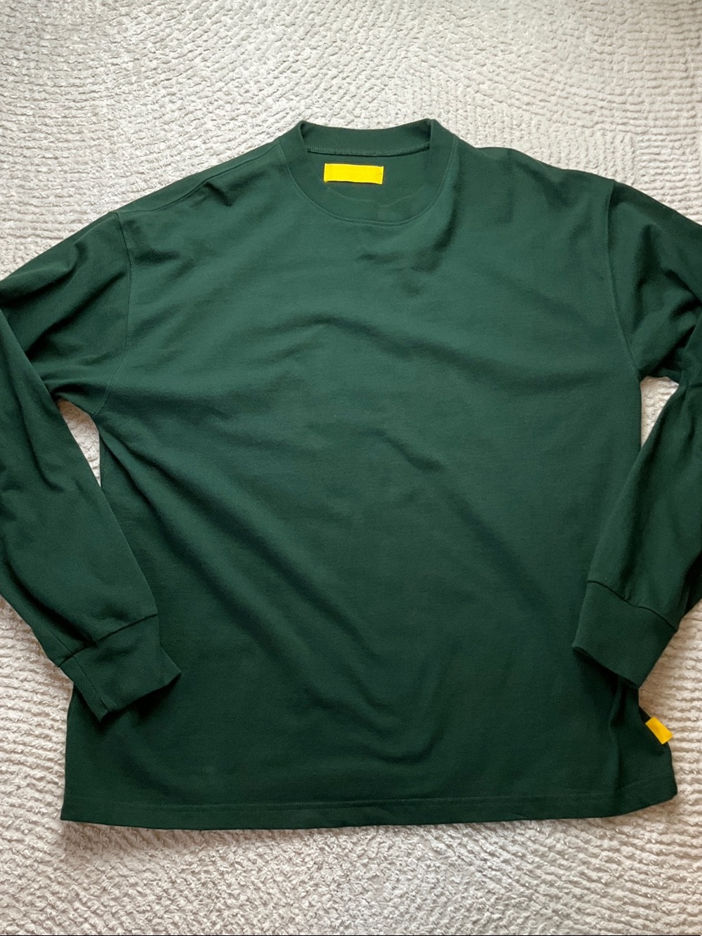 Yellow Label Co. Unisex Dark Green Long-Sleeve Shirt Size Large